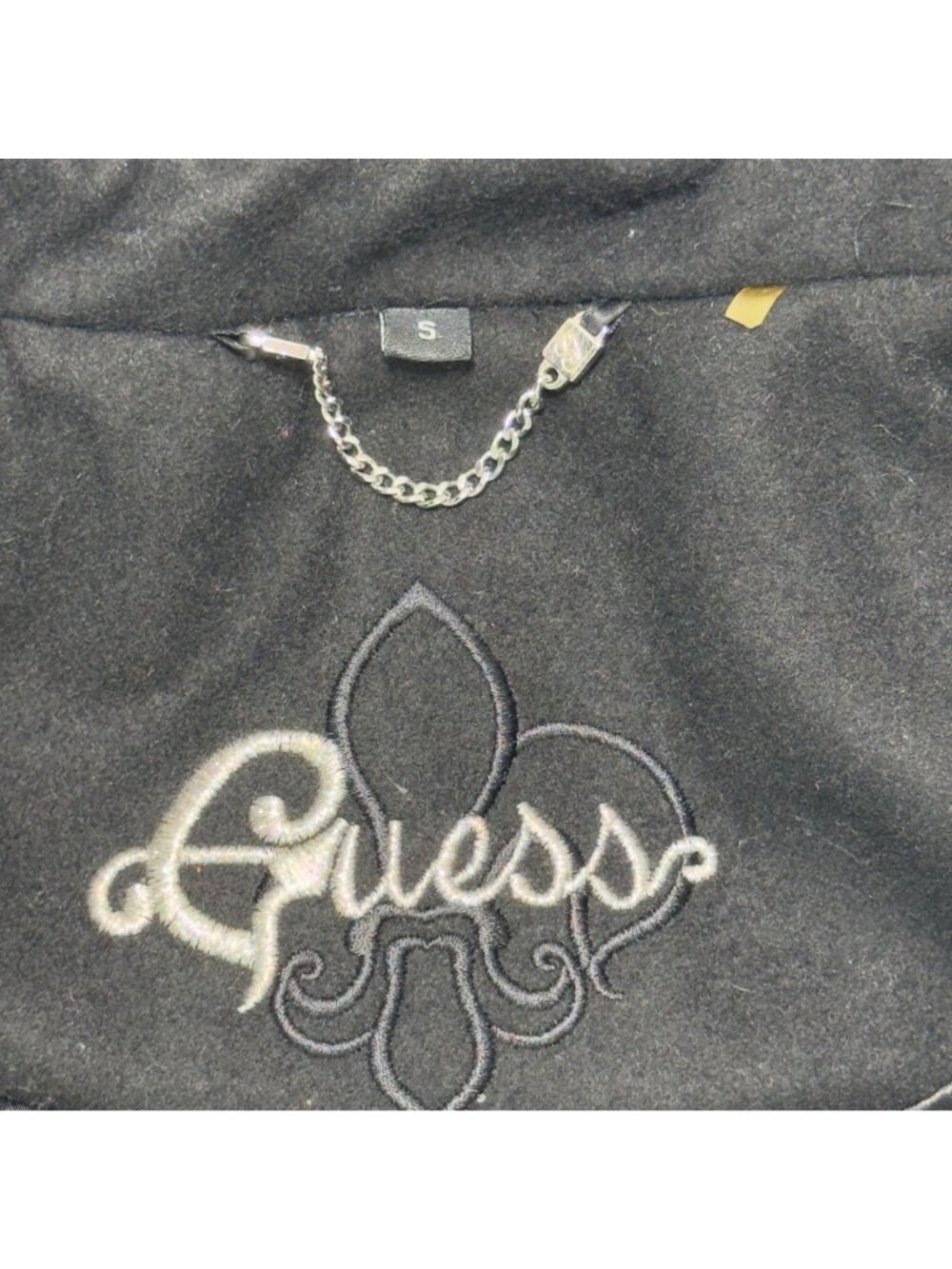 Guess Women's Black Double-Breasted Peacoat Wool Blend Size S - Picture 7 of 14